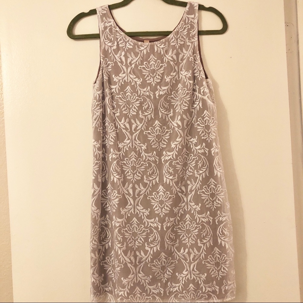 White Embroidered Shift Dress
